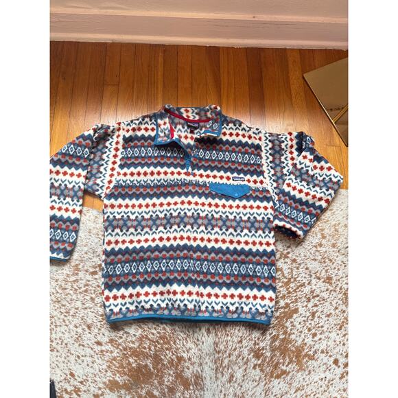 Patagonia Synchilla Snap T Fleece Navajo Aztec Rare Pullover Jacket Size Large